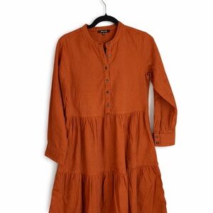 Madewell Rust Button-Up Dress